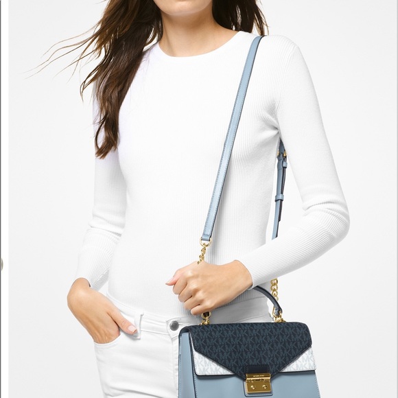 Michael Kors Sloan Signature Top Handle Medium Bag - Picture 2 of 6